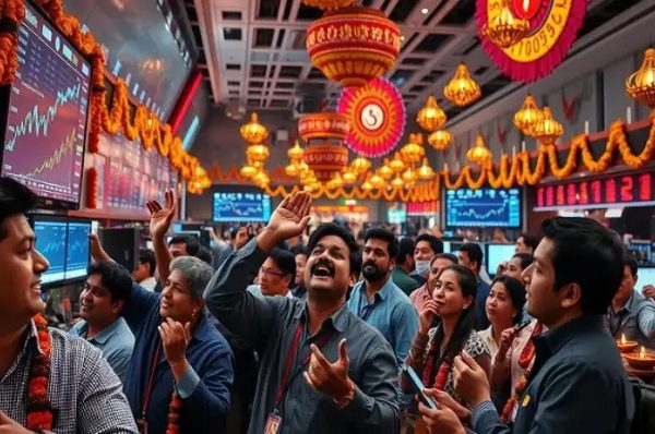 સંવત 2082 શરૂ: મુહૂર્તના કારોબારમાં સેન્સેક્સમાં 130 પોઈન્ટનો ઉછાળો, નિફ્ટી 25,880ને પાર, એક્સિસ બેંક અને ટાટા મોટર્સ ટોચના ગેઇનર્સ